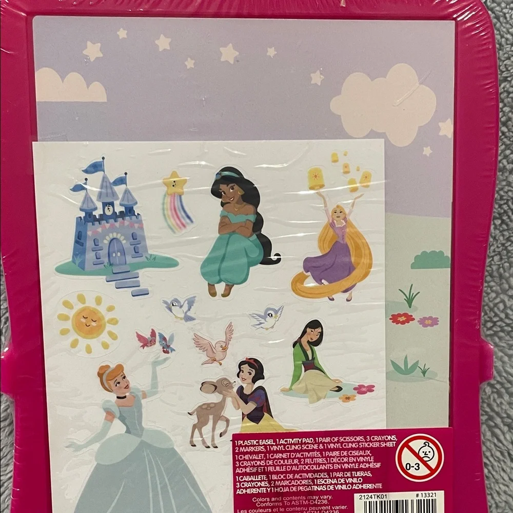 Disney Princess Mini Activity Set and Easel,Stickers,Crayons,Scissors, Markers